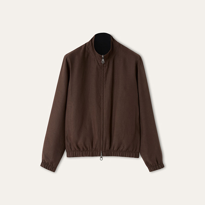 loro piana bomber reversible linen flight jacket